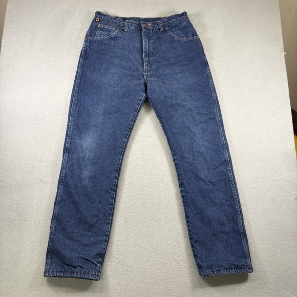 Denim & Supply Ralph Lauren Other - Wrangler Rugged Wear Flannel Lined Jeans Mens 36x32 Blue Denim Made In USA 1991